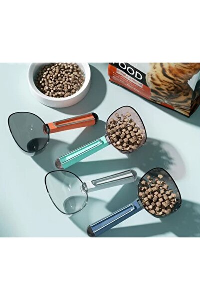 Romingo مجرفة طعام للكلاب والقطط مع مشبك ومقياس