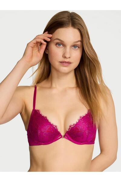 Victoria's Secret Lace Li Lightweight Padded Supported Plunge Demi Bra