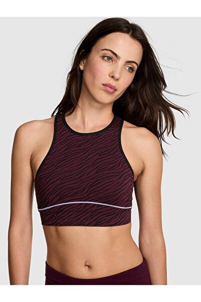 Victoria's Secret حمالة صدر رياضية بدون خياطة ياقة بحمالة عنق