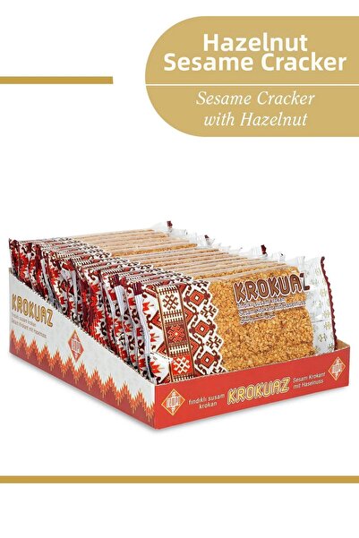 Tempo Şekerleme كروكان السمسم بالعسل والبندق 80 جرام × 16 قطعة