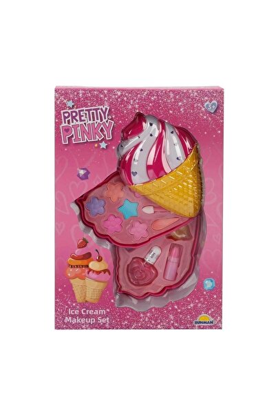 Sunman لعبة مجموعة مكياج التجميل على شكل آيس كريم مكونة من طبقتين
