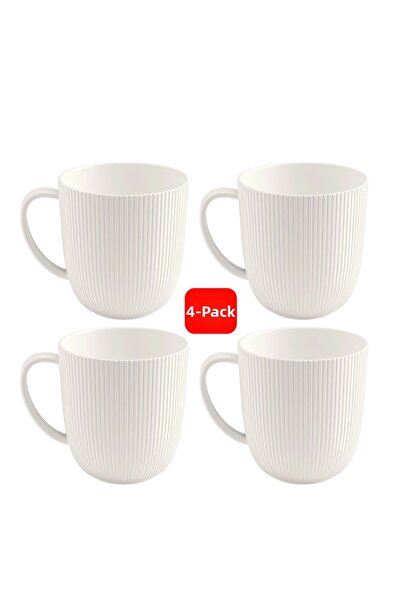 IKEA 4-Piece Mug Set 310 ml Coffee Neskafe Set White Porcelain