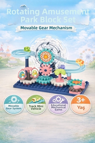 YILDIRIM OYUNCAK مجموعة ألعاب Riesen Wheel Lunapark Block - لعبة Riesen Wheel...