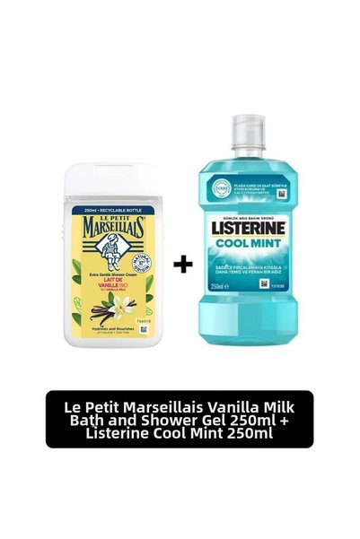 Le Petit Marseillais Vanilla Milk Shower Gel 250 ml + Listerine Cool Mint 250 ml