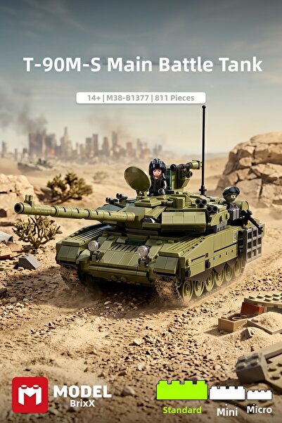 ModelBrixx T-90M-S Main Battle Tank Building Block Set – 811 Pieces
