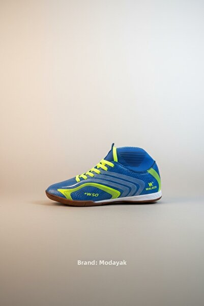 Walked Blue and Yellow Socked 435 Halisaha Crampon Football Shoes