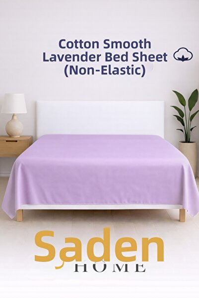 SADEN HOME Cotton Double Bed Lila Carşa Bed Sheet X240Cm