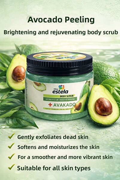 GenelTedarik قنبلة ترطيب بخلاصة الأفوكادو، مقشر فوري مضاد للبقع للبشرة والجسم...