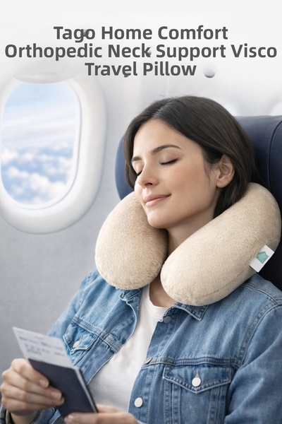 Tago Home Pernă de călătorie Comfort ortopedic Visco cu suport pentru gât