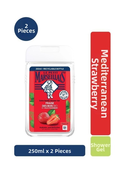 Le Petit Marseillais Shower Gel Mediterranean Strawberry 250 ml X2