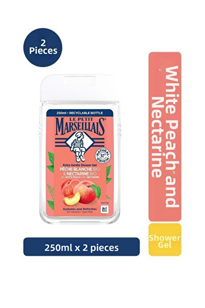 Le Petit Marseillais Shower Gel White Peach and Nectarine 250 ml X2