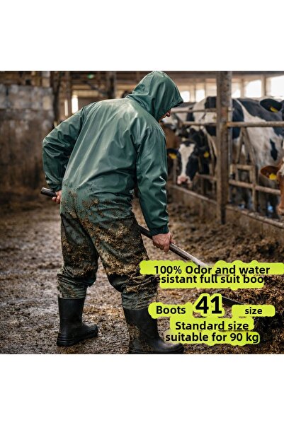 Bursahatırası 100% Odorless and Waterproof Pvc Hooded Overall Boots for Barn ...