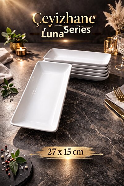 Çeyizhane Luna Series Premium Invitation & Dowry Serving Plate – Modern Elega...