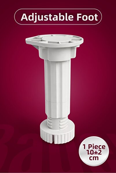 Badem10 Ρυθμιζόμενα 1 τεμάχια (10+2 εκ.) Πλαστικά πόδια για ντουλάπια, έπιπλα...