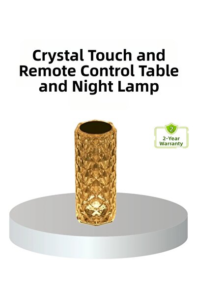 Epilons Lampă de masă și de noapte cu LED-uri RGB Crystal, controlată prin te...