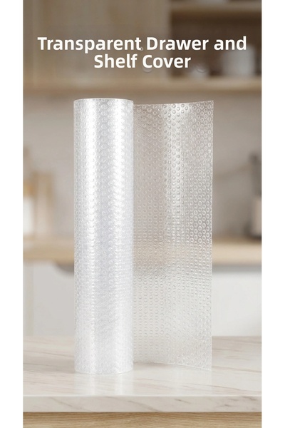 lowell home Transparent Non-Slip Pvc Drawer Cover for Cabinets 45X300 cm Prot...