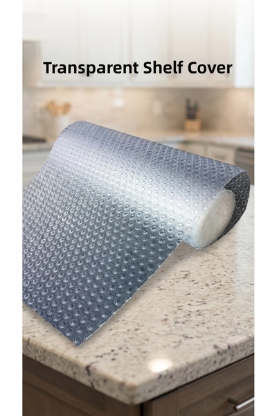 lowell home غطاء رف شفاف مضاد للانزلاق داخل خزانة المطبخ مقاس 45 × 300 سم من ...