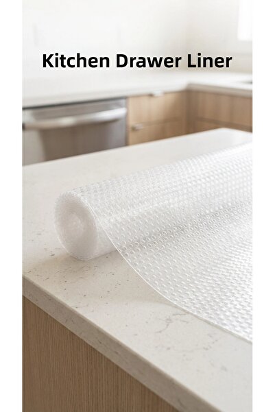 lowell home Transparent Pvc Shelf Anti-Slip Cabinet Drawer Cover 45X300 cm Pr...