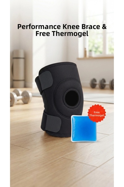 lowell home Adjustable Sports Knee Brace with Cross Support and Thermogel Gift