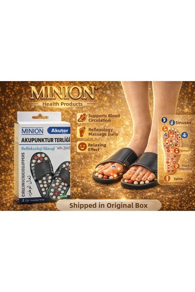 Minion Foot Massage Acupuncture Slippers (Size 38-39) Women