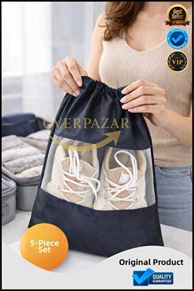 Overbazaar Organizator de genți pentru pantofi de călătorie, cu geantă compar...