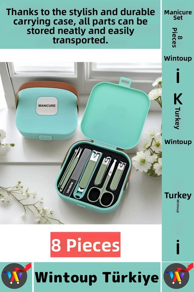 Wintoup # مجموعة مانيكير مدمج للنساء والرجال، مقص ومبرد أظافر للعناية باليدين...