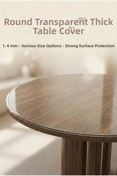 atak by atak home collection Στρογγυλό διαφανές παχύ τραπεζομάντιλο 10 επιλογ...