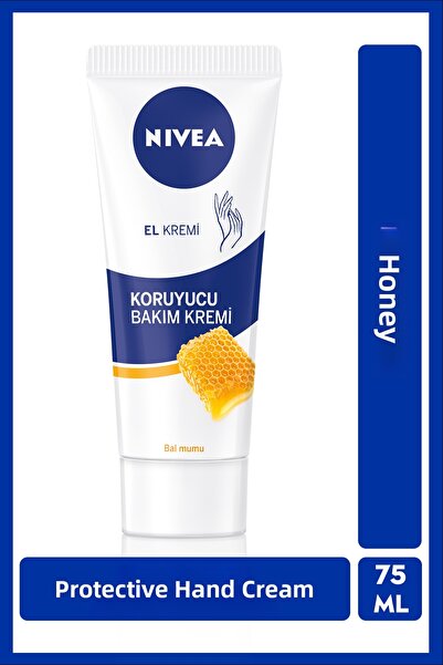NIVEA كريم العناية باليدين الواقي من شمع العسل 75 مل - لا يشعر بالدهون، برائح...