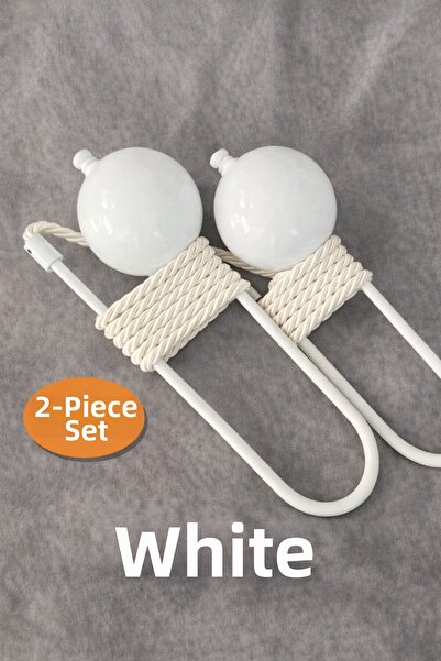 MGEStore Curtain Holder Renso Curtain Hanger Accessory with Knob 2 Piece Set