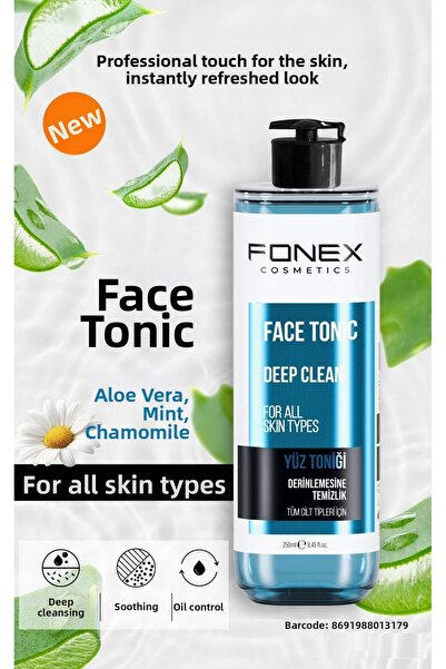 Fnx Barber مستخلص الشاي الأخضر للجنسين منشط للتنظيف العميق للوجه 250 مل