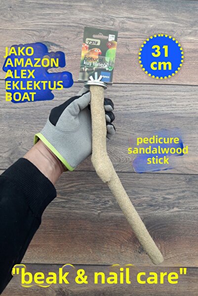 Vixpet فنتي 31 سم عصا ببغاء للباديكير بالرمل، جاكو، أمازون، أليكس، كونور، الس...