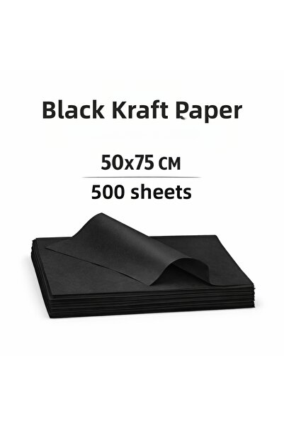 Mia Professional Black Plush Paper - 500 Pieces, 50X75 cm