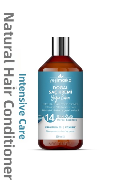yeşilmarka Natural Conditioner - Intensive and Repairing Care - Damaged and Troublesome Hair - Vegan and Organic