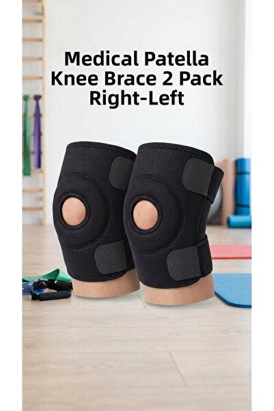 Eco Lounge مزدوج الوجهين رباط ركبة رياضي لتخفيف آلام الغضروف الهلالي مع دعم ل...