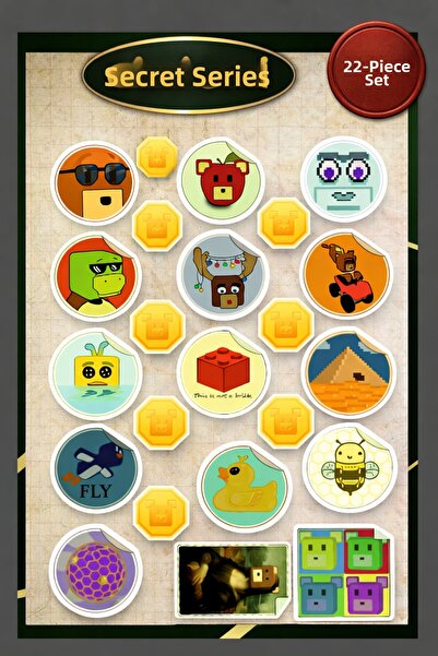Major Selection مجموعة ملصقات سوبر بير أدفنتشر سيكريت سيريز 22 قطعة مقاوم للم...