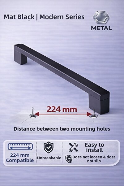 ABERTİCARET 1. Mâner de punte din metal de calitate 224 mm 224 cm Mobilier ne...