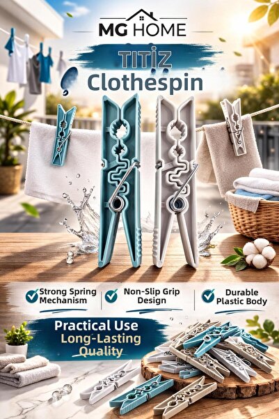 VENON 72 Pieces ❤️   Titiz Cameon Mandal ❤️   Clothesline ❤️   Stainless Spri...