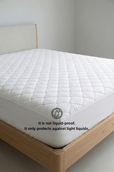 Nart Home Matrace Matrace Bavlněný prošívaný chránič matrace Full Edge Bílý