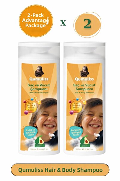 Qumuliss 2-Pack of 100% Natural Eye-Free Baby and Children's Shampoo |   Anti...