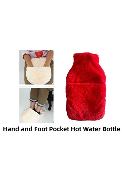 Bosphorus HOT WATER BAG POCKET RED PLUSH THERMOFOR 32,5x17,5cm 1500 ML