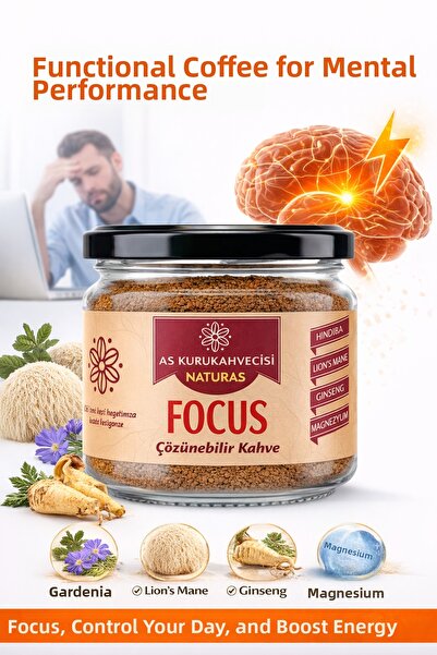 AS Kurukahvecisi Naturas Focus 120 g (Chicory, Lion's Mane, Guarana, Ginseng,...