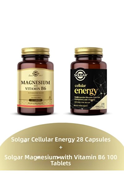 Solgar Cellular Energy 28 Capsules + Magnesium with Vitamin B6 100 Tablets