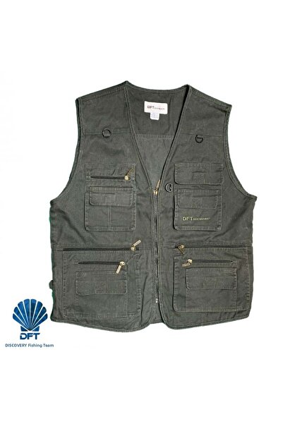 DFT Tekstil Dft Discovery Multi Pocketed Vest - Green - m