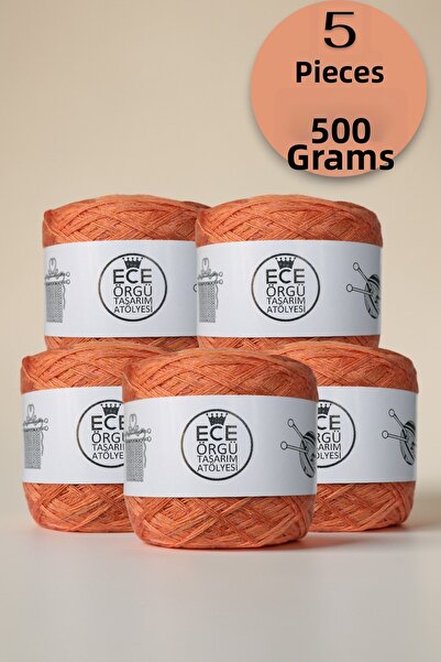 Ece Örgü Tasarım Atölyesi Relax, Salmon Color, 4 Seasons, Very Shiny and Soft...