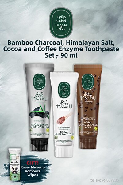 Eyüp Sabri Tuncer Bamboo , Himalaya, Cocoa Extract 3-Pack 90 ml Toothpaste, R...