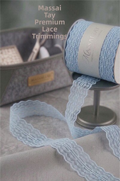 Massaltay Panglică albă din dantelă, 10 metri, cu strat dublu, pentru împodob...