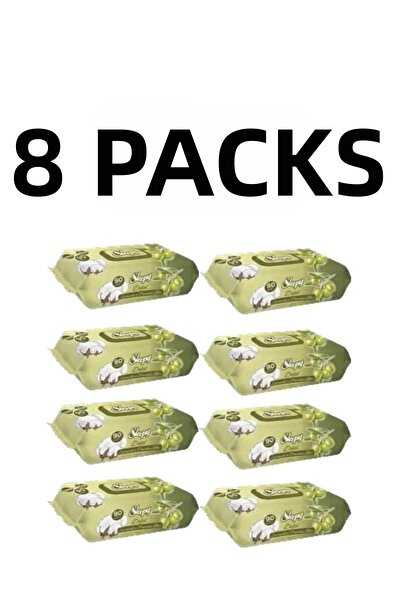 Sleepy مناديل مبللة بزيت الزيتون 8 عبوات 720 ورقة