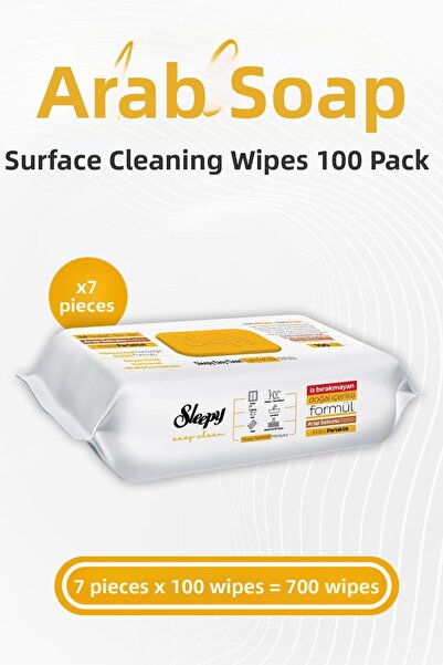 Sleepy إيزي كلين - منشفة تنظيف الأسطح المضافة بالصابون 100 × 7 قطع (700 ورقة)