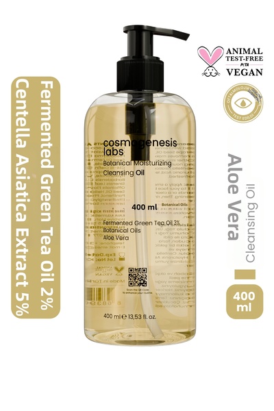 Cosmogenesis Labs زيت تنظيف البشرة والمكياج النباتي المرطب 400 مل - زيت تنظيف...