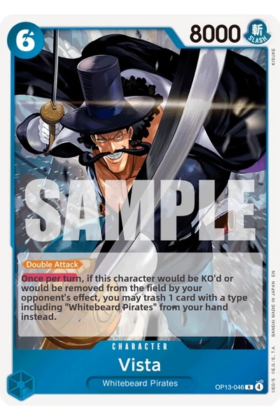 Bandai TCG بطاقة ألعاب مرخصة من One Piece Vista OP13-046 (EN - Foil Rare)